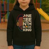 Juneteenth Black King June 19 1865 Kids Hoodie thumb 3
