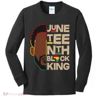 Juneteenth Black King June 19 1865 Kids Long Sleeve Shirt thumb 0
