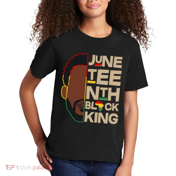 Juneteenth Black King June 19 1865 Kids T-Shirt