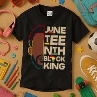 Juneteenth Black King June 19 1865 Kids T-Shirt thumb 3