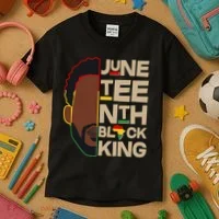 Juneteenth Black King June 19 1865 Kids T-Shirt thumb 3