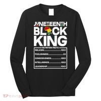Juneteenth Black King Nutrition Facts Long Sleeve Shirt thumb 0