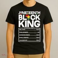 Juneteenth Black King Nutrition Facts T-Shirt thumb 3