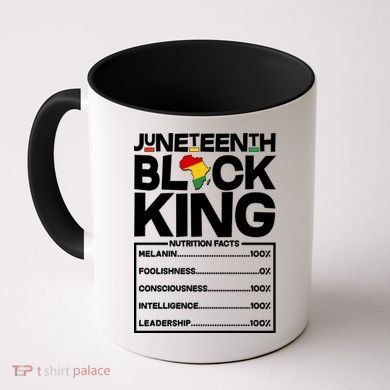 Juneteenth Black King Nutrition Facts Coffee Mug