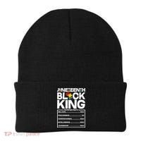 Juneteenth Black King Nutrition Facts Beanie thumb 0