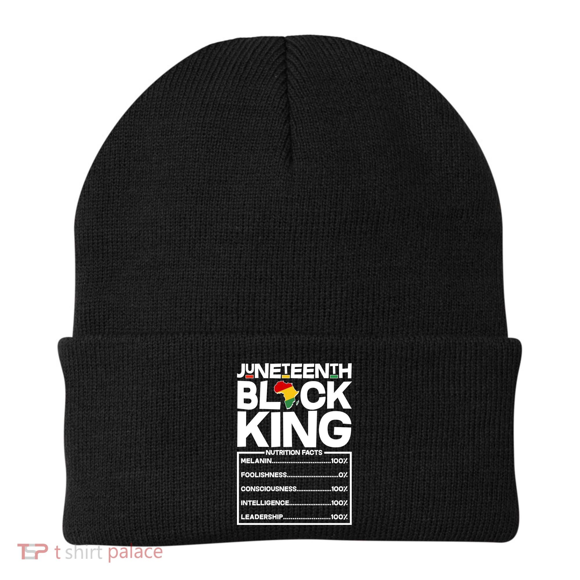 Juneteenth Black King Nutrition Facts Beanie