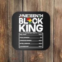 Juneteenth Black King Nutrition Facts Coaster thumb 0