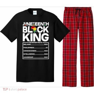 Juneteenth Black King Nutrition Facts Pajama Set