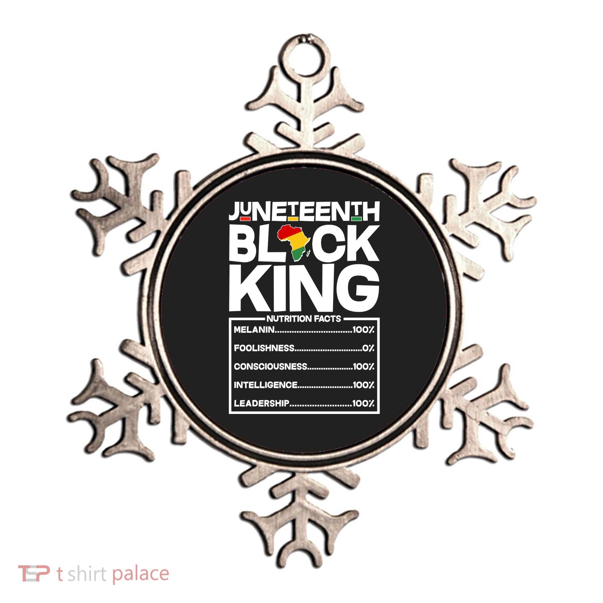 Juneteenth Black King Nutrition Facts Ornament