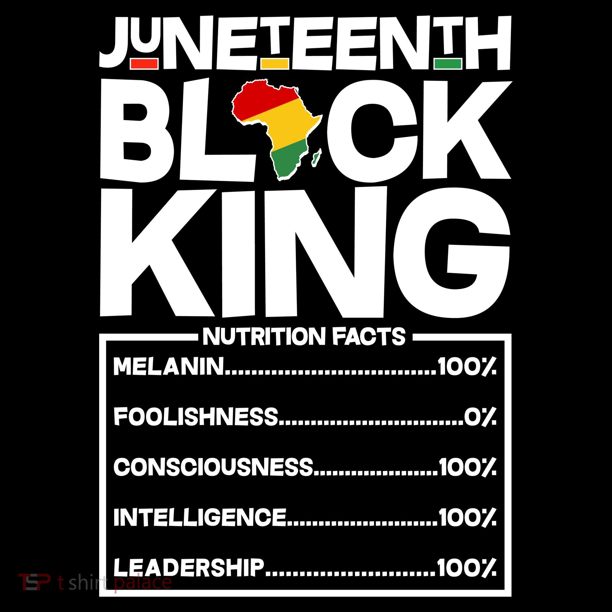 Juneteenth Black King Nutrition Facts Women's Tank Top
