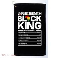 Juneteenth Black King Nutrition Facts Golf Towel thumb 0