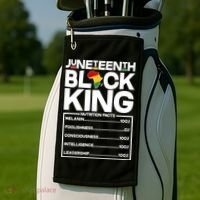 Juneteenth Black King Nutrition Facts Golf Towel thumb 2