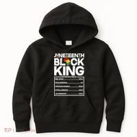 Juneteenth Black King Nutrition Facts Kids Hoodie thumb 0
