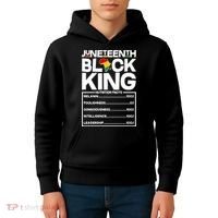 Juneteenth Black King Nutrition Facts Kids Hoodie thumb 4