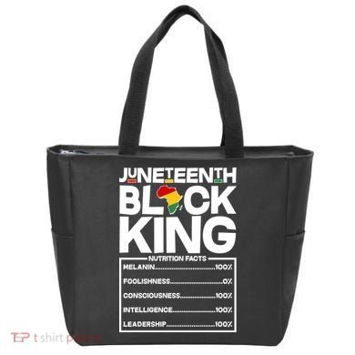 Juneteenth Black King Nutrition Facts Tote Bag