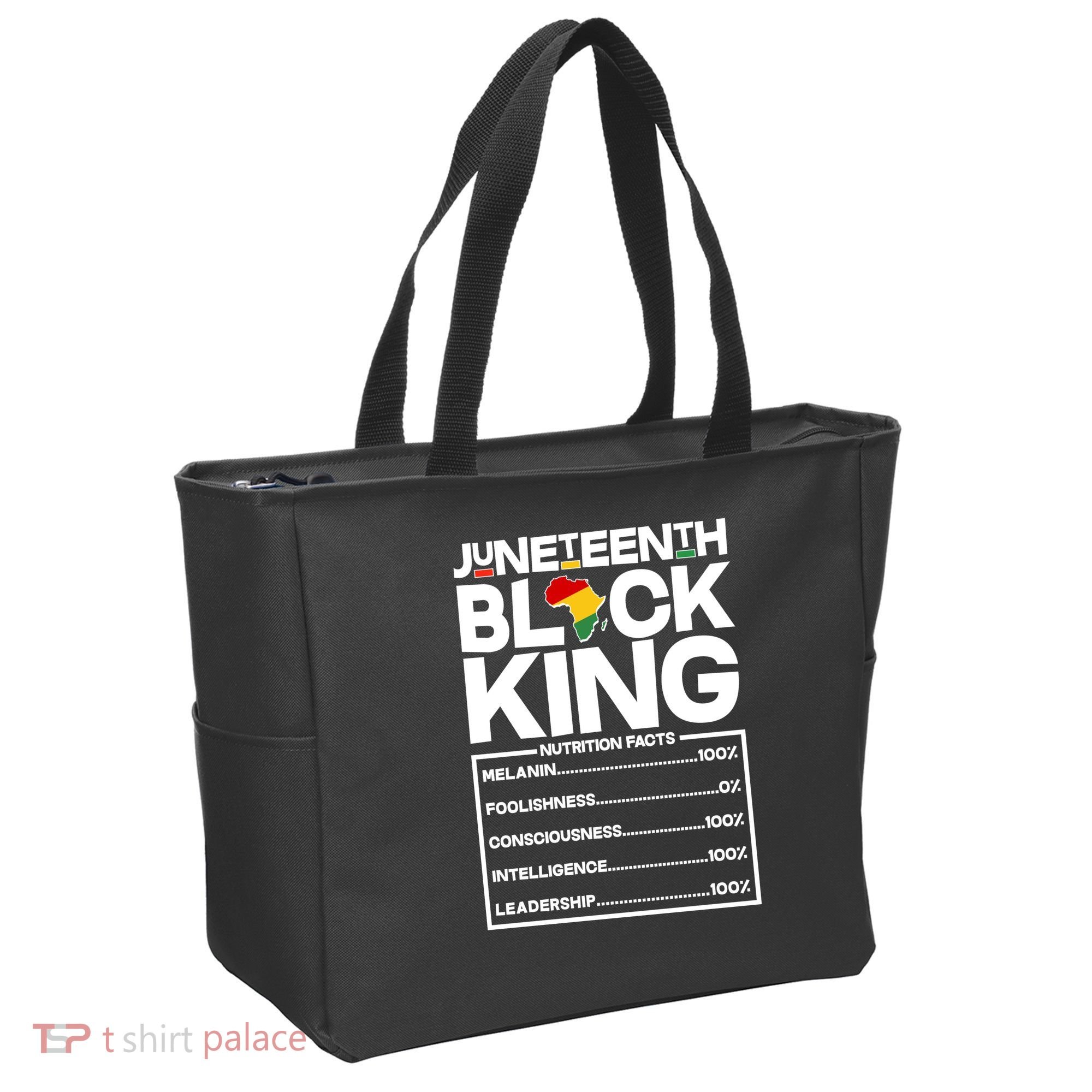 Juneteenth Black King Nutrition Facts Tote Bag