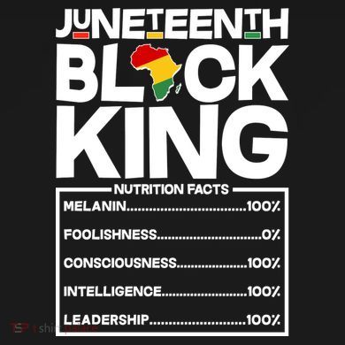 Juneteenth Black King Nutrition Facts Full Zip Hoodie