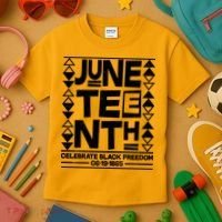 Juneteenth Celebrate Black Freedom 06-19-1865 Kids T-Shirt thumb 3