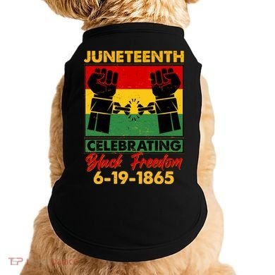 Juneteenth Celebrating Black Freedom 6-19-1865 Breaking The Chains Doggie Tank