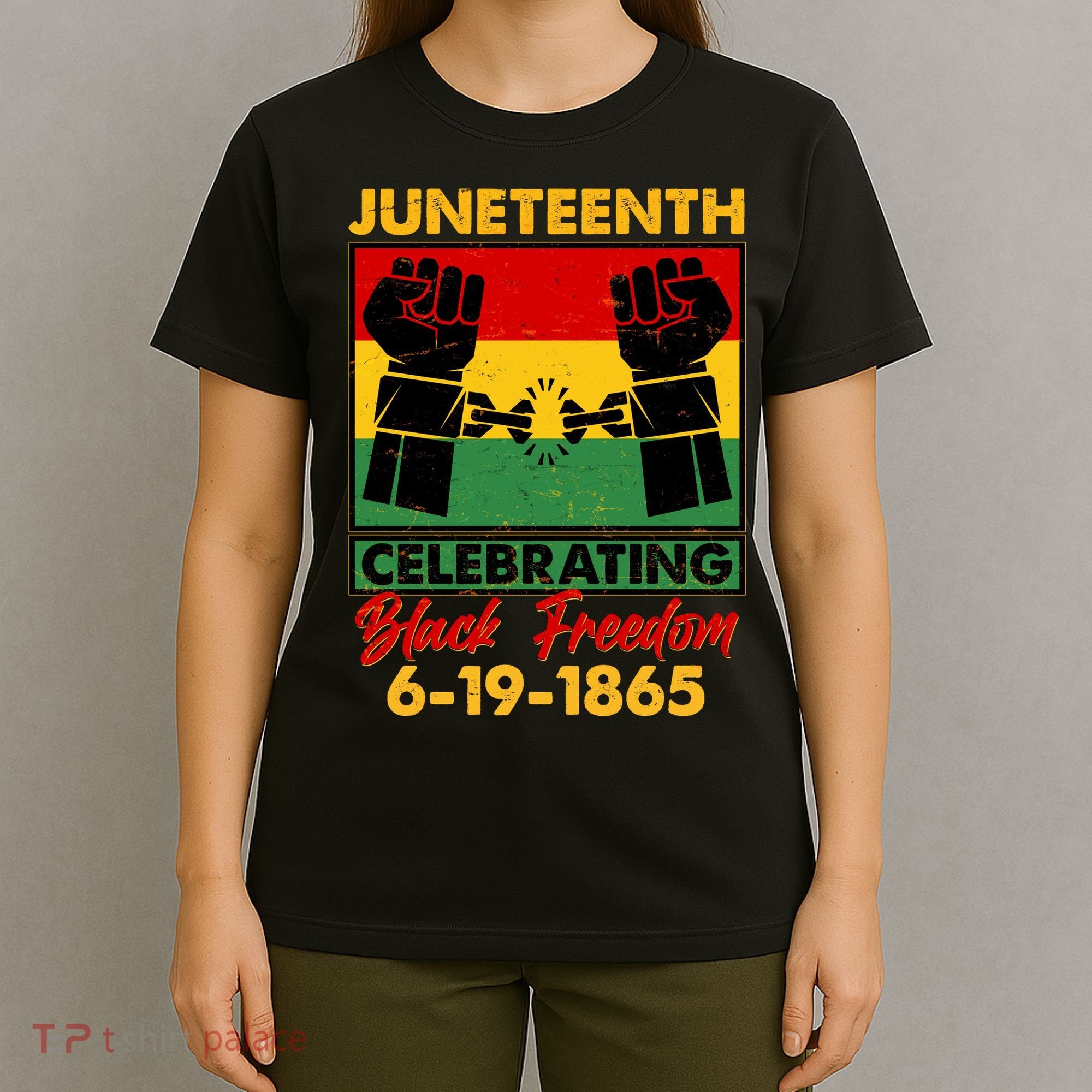 Juneteenth Celebrating Black Freedom 6-19-1865 Breaking The Chains T-Shirt