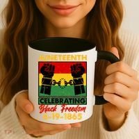 Juneteenth Celebrating Black Freedom 6-19-1865 Breaking The Chains Coffee Mug thumb 3