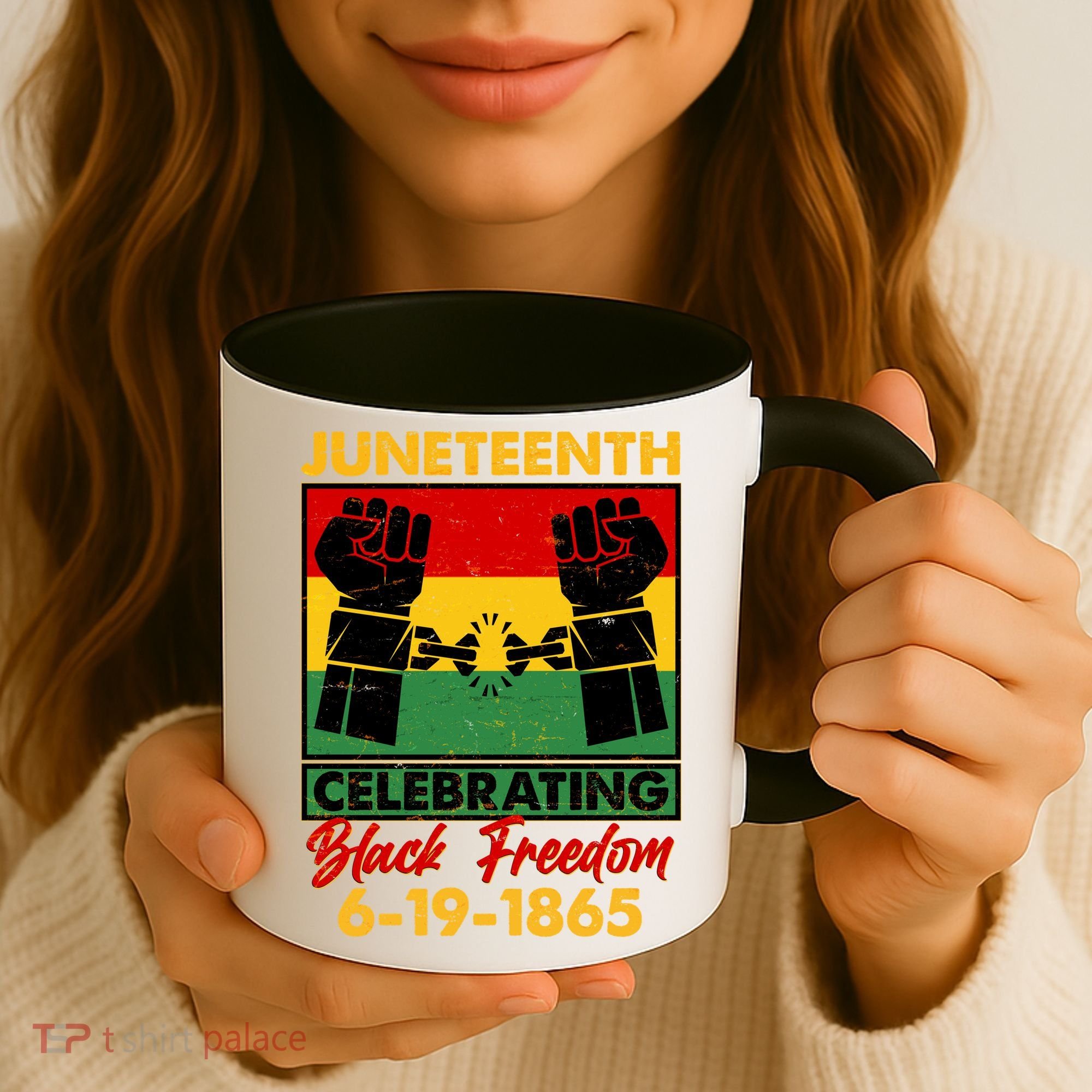 Juneteenth Celebrating Black Freedom 6-19-1865 Breaking The Chains Coffee Mug