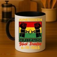 Juneteenth Celebrating Black Freedom 6-19-1865 Breaking The Chains Coffee Mug thumb 4