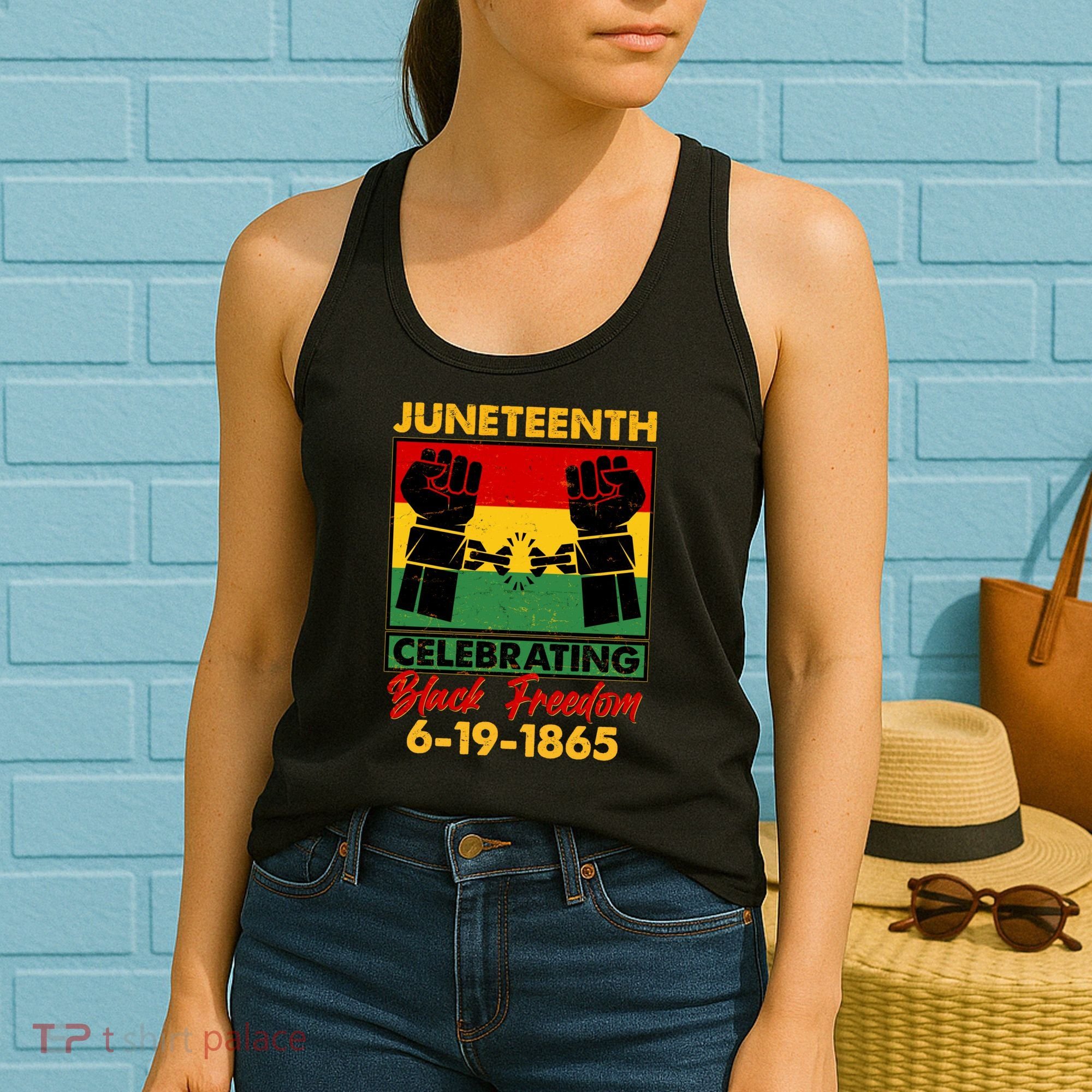 Juneteenth Celebrating Black Freedom 6-19-1865 Breaking The Chains Women's Tank Top