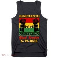 Juneteenth Celebrating Black Freedom 6-19-1865 Breaking The Chains Tank Top thumb 0