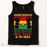Juneteenth Celebrating Black Freedom 6-19-1865 Breaking The Chains Tank Top thumb 2