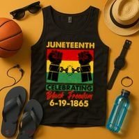 Juneteenth Celebrating Black Freedom 6-19-1865 Breaking The Chains Tank Top thumb 4