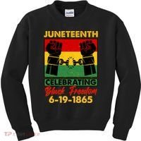 Juneteenth Celebrating Black Freedom 6-19-1865 Breaking The Chains Kids Sweatshirt thumb 0