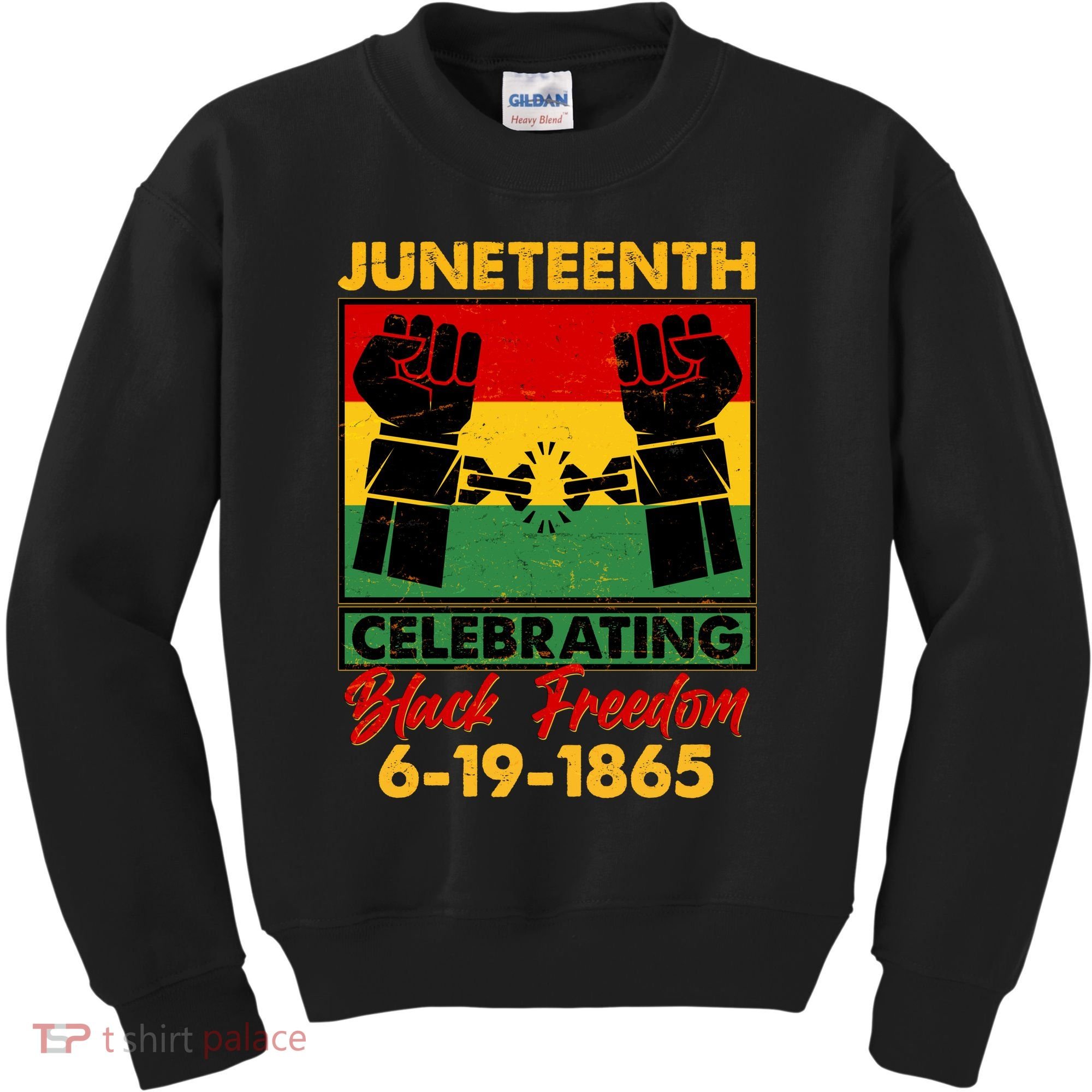 Juneteenth Celebrating Black Freedom 6-19-1865 Breaking The Chains Kids Sweatshirt