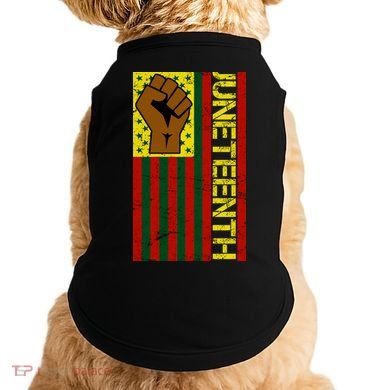 Juneteenth Flag Independence Day Vintage Celebration Doggie Tank