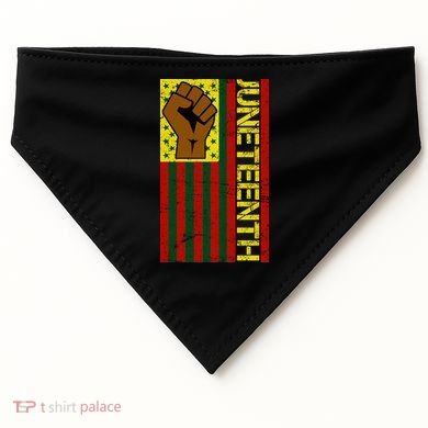 Juneteenth Flag Independence Day Vintage Celebration USA-Made Doggie Bandana