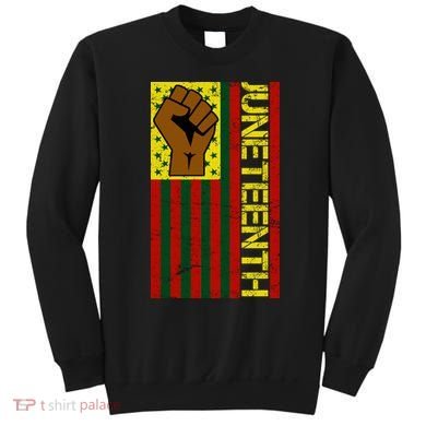 Juneteenth Flag Independence Day Vintage Celebration Sweatshirt