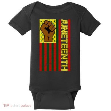 Juneteenth Flag Independence Day Vintage Celebration Baby Bodysuit
