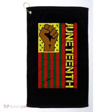 Juneteenth Flag Independence Day Vintage Celebration Golf Towel