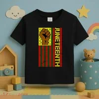 Juneteenth Flag Independence Day Vintage Celebration Toddler T-Shirt thumb 3