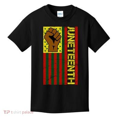 Juneteenth Flag Independence Day Vintage Celebration Kids T-Shirt