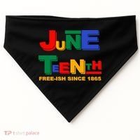 Juneteenth Free-ish Since 1865 USA-Made Doggie Bandana thumb 0