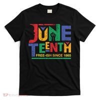 Juneteenth Free-ish Since 1865 African Color T-Shirt thumb 0