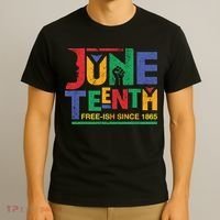 Juneteenth Free-ish Since 1865 African Color T-Shirt thumb 3