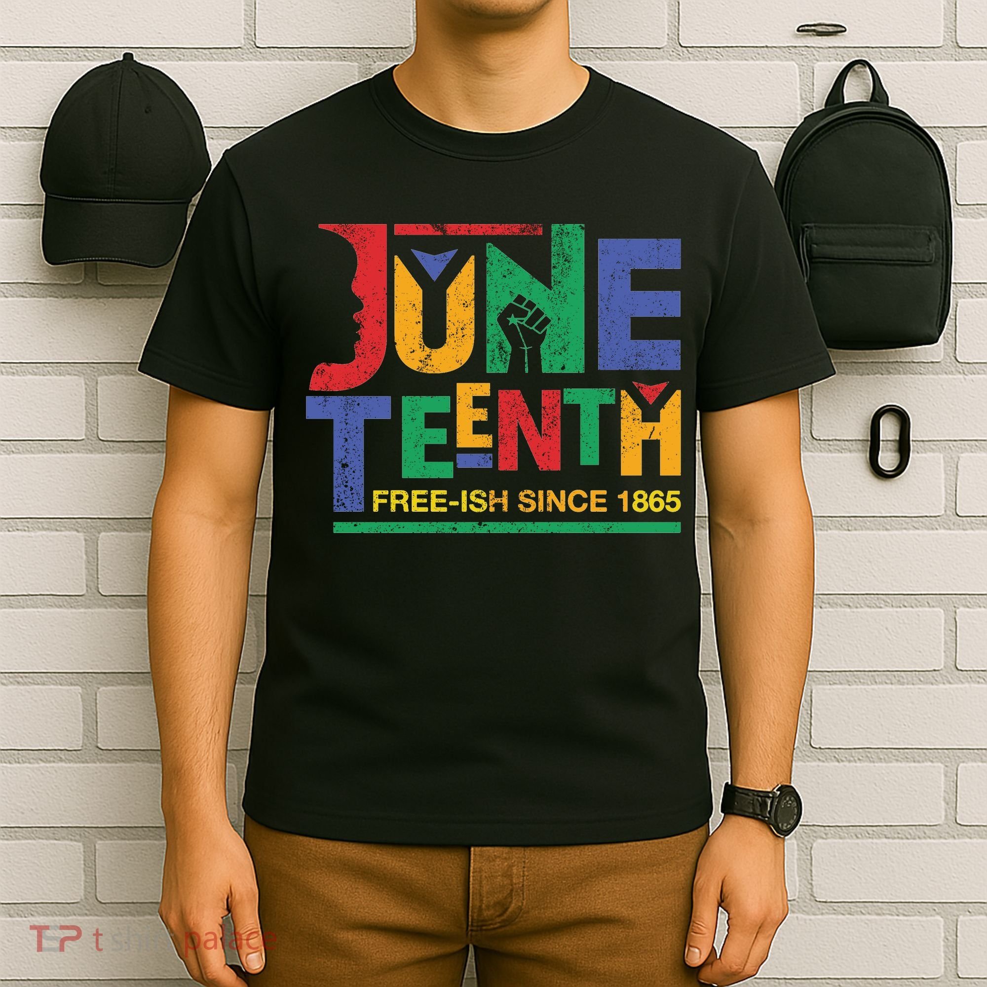 Juneteenth Free-ish Since 1865 African Color T-Shirt