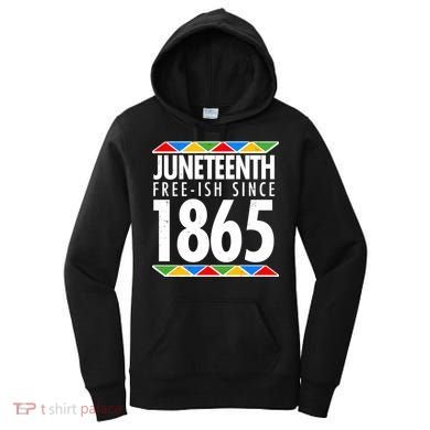 Juneteenth Free-ish Since 1865 African Colors Women's Hoodie