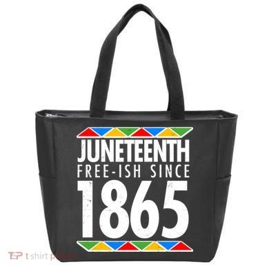 Juneteenth Free-ish Since 1865 African Colors Tote Bag