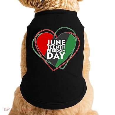 Juneteenth Freedom Day Heart Traditional Colors Doggie Tank
