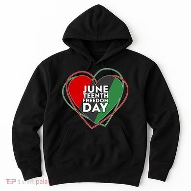 Juneteenth Freedom Day Heart Traditional Colors Hoodie
