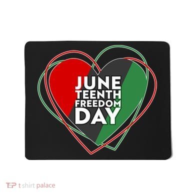 Juneteenth Freedom Day Heart Traditional Colors Mousepad