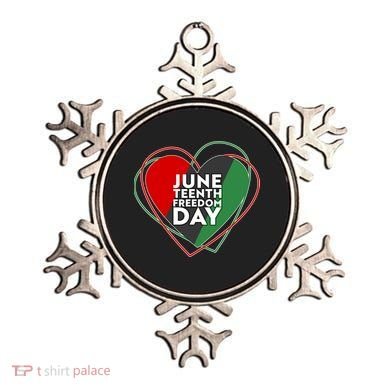 Juneteenth Freedom Day Heart Traditional Colors Ornament